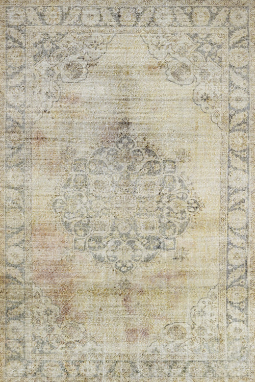 Krem Klasik Pamuk Makinada Yıkanabilir Kaymaz Taban Dijital Makine Baskı Salon Halı-I-Srk_Vintage-149-80x150