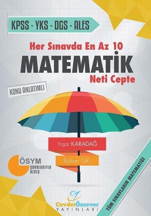 Cevdet Özsever Yayınları Matematik 10 Net Cepte Kpss Yks Dgs Ales