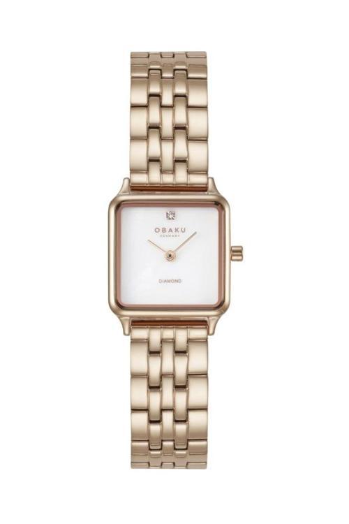V301LXVWSV Quartz Çelik Rose Beyaz Kadran Safir cam 23 mm Kadın Kol Saati