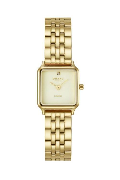 V301LXGGSG Quartz Çelik Altın Rengi Beyaz Kadran Safir Cam 23 mm Kadın Kol Saati