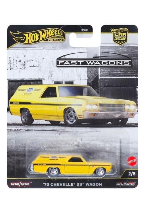 Premium Fast Wagons - '70 Chevelle SS Wagon Vehicle - Sarı (1/64)