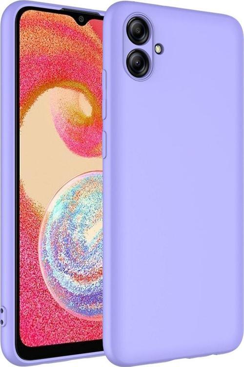 Galaxy A04e Ile Uyumlu Kılıf Kadife Iç Yüzey Silikon Z-mara Lansman Vieri Kılıf Lila