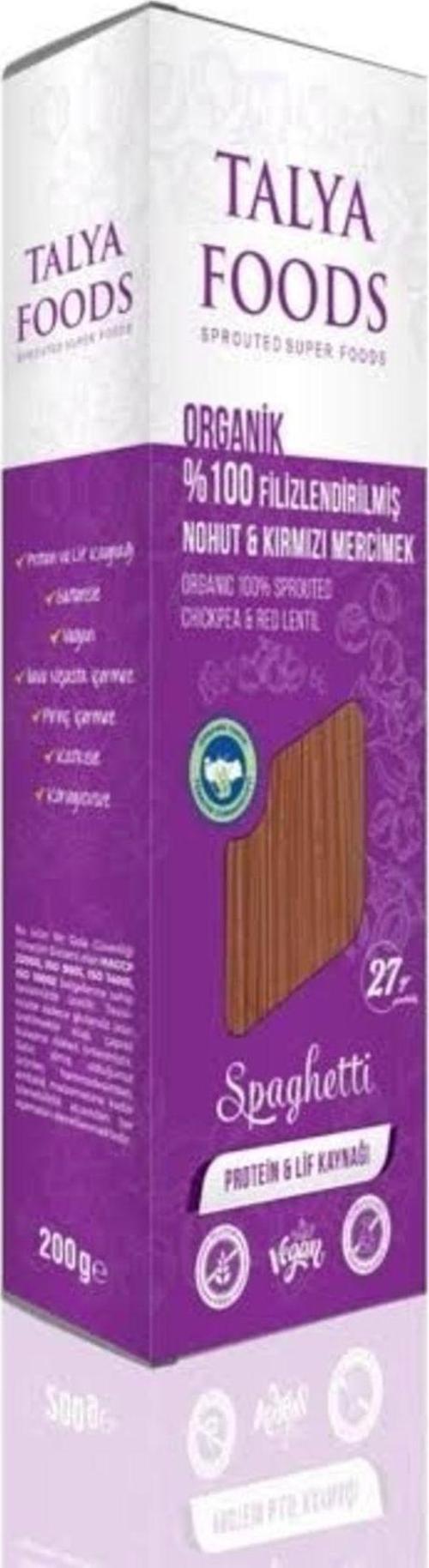Organik Glutensiz %100 Filizlendirilmiş Nohut & Kırmızı Mercimek Spaghetti