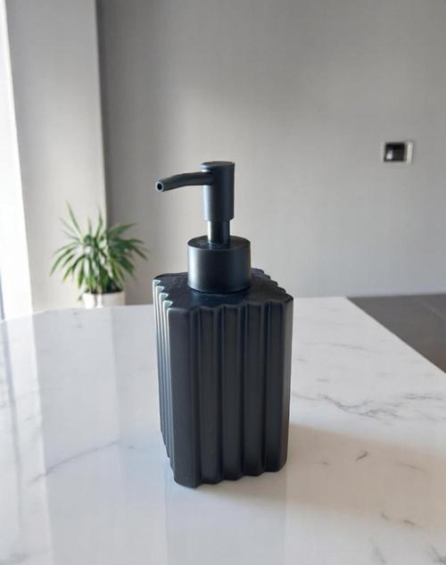 Dekoratif Seramik Sıvı Sabunluk Siyah 4862