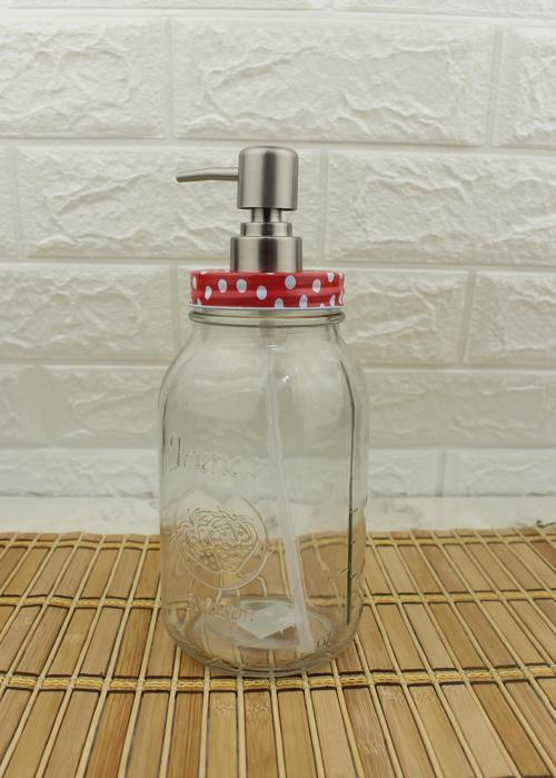 Büyük Boy Cam Sıvı Sabunluk 800ml