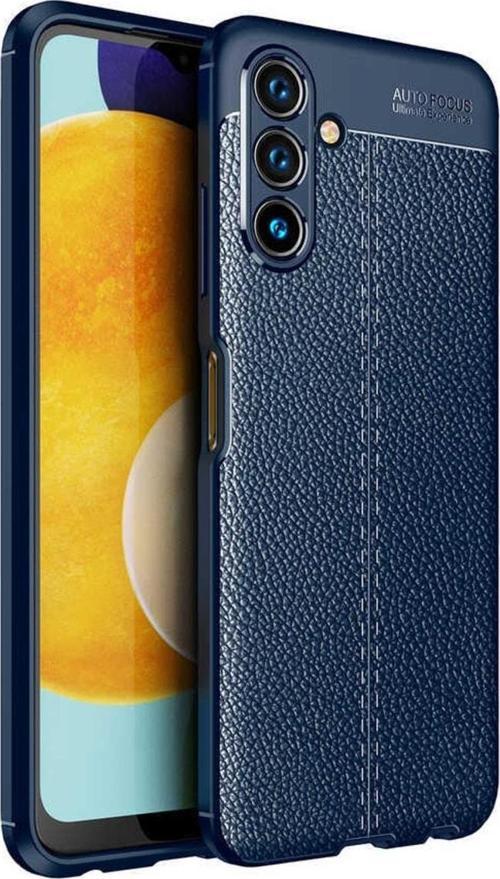 Galaxy A04s Ile Uyumlu Kılıf Niss Silikon Deri Görünümlü Lacivert