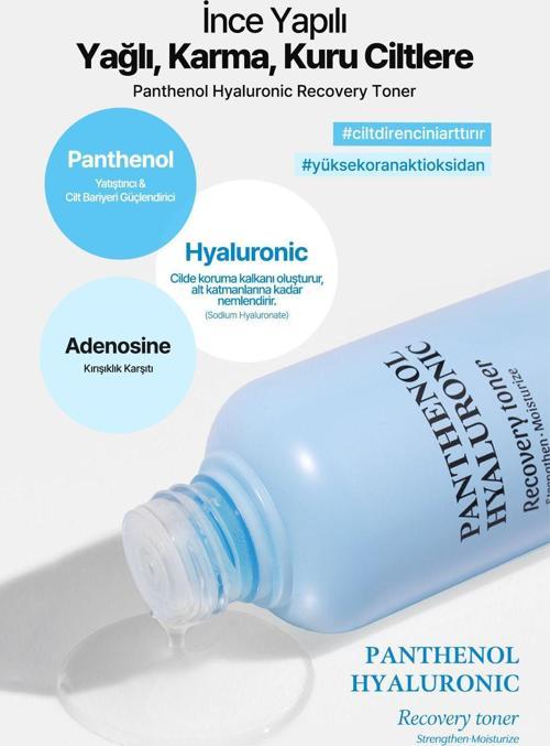 Panthenol,Hyalüronik Asit Onarıcı Tonik Kore Panthenol Hyaluronic Recovery Toner 200Ml
