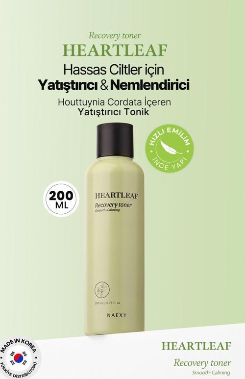 Heartleaf Içeren Yatıştırıcı Bakım Toniği Kore Heartleaf Recovery Toner 200 Ml
