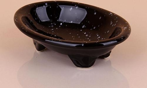 Seramik Katı Sabunluk Siyah Granit 14cm