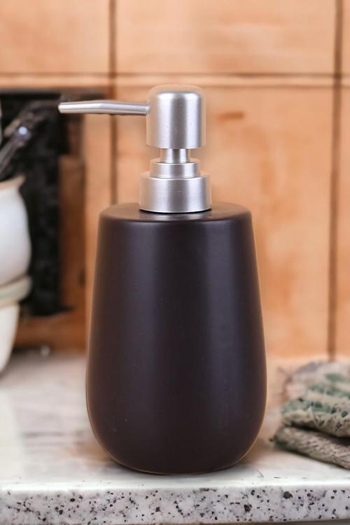 Stoneware Sıvı Sabunluk Siyah 400ml G3136 