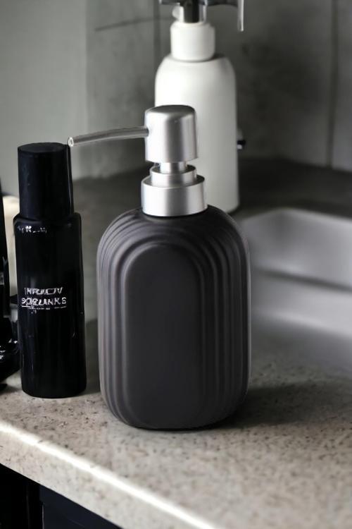 Stoneware Sıvı Sabunluk Siyah 300ml G3137 