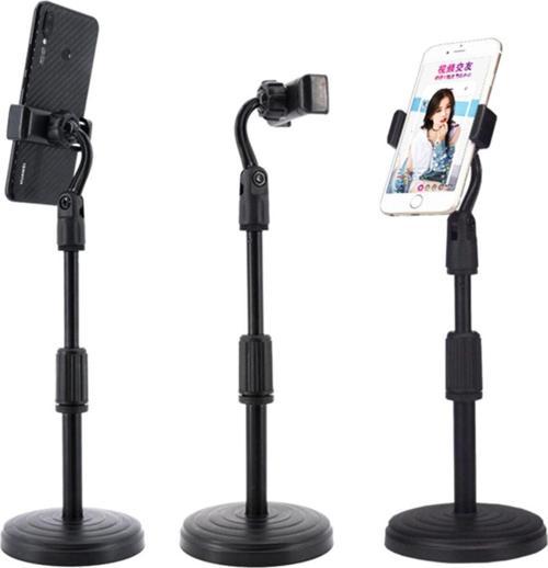 Çok Amaçlı 180&360 Derece Dönebilen Yuvarlak Taban Max 36cm Telefon Tutucu Standı