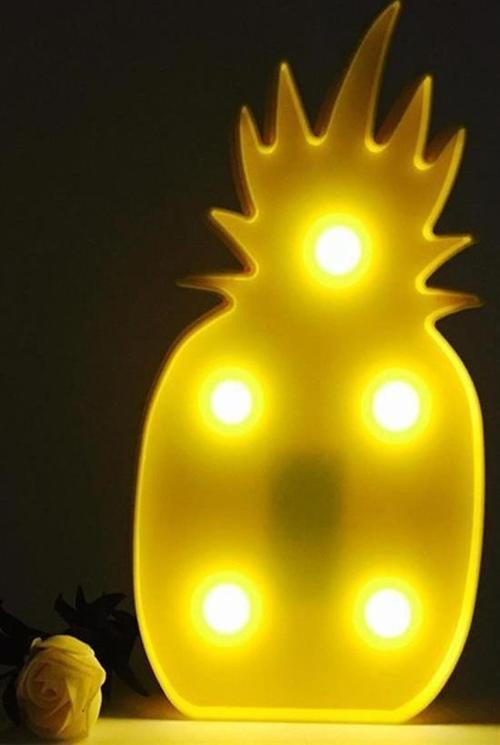 BUFFER® Ananas Şeklinde Ledli Dekoratif Eğlenceli Çocuk Gece Lambası