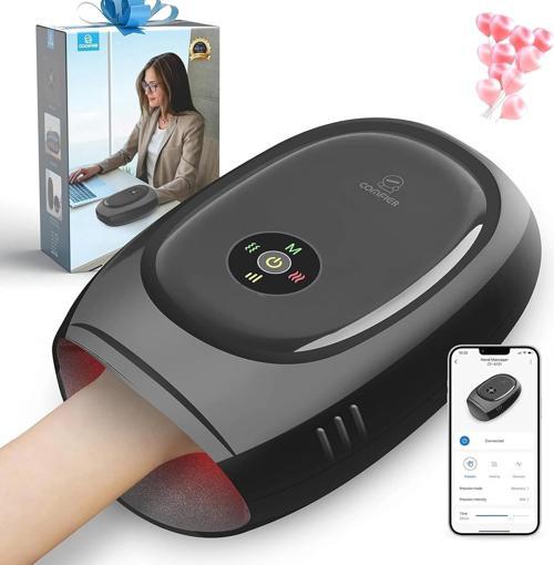 COMFIER Akıllı El Masajı Makinesi, Uygulama Kontrolü, Isı ve Kompresyonlu