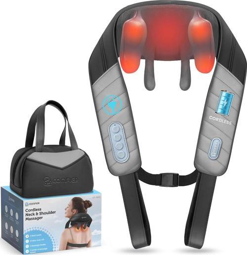 COMFIER Kablosuz Boyun ve Omuz Masaj Aleti - Klasik Gri