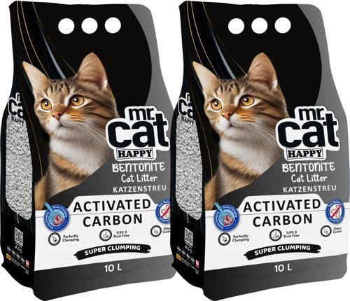 Mr. Cat Happy Aktif Karbonlu Kedi Kumu 10 L X 2
