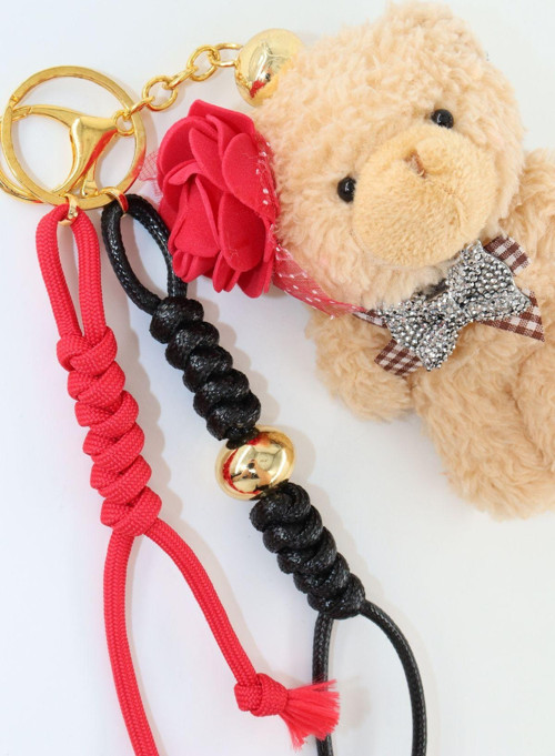 Anahtarlık Çanta Charm. Ayna Süsü. Çanta Aksesuarı. Anahtarlık Peluş Ayıcık Örme Ip Çanta Charmı.