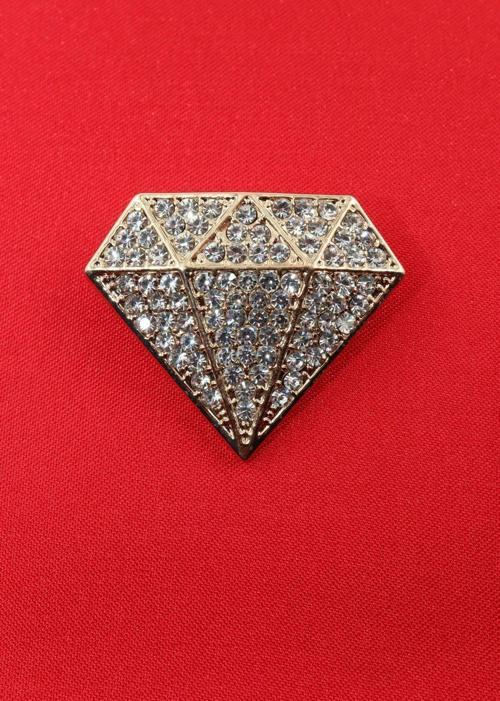 Pırlanta Broş. Taşlı Tasarım Broş. Gold Renk Pırlanta Broş. Yaka Iğnesi Broş. Kadın Broş. Broş.