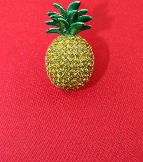 Ananas Broş. Taşlı Broş. Yaka Iğnesi Broş. Kadın Broş. Erkek Broş. Unisex Broş. Meyve Broş.