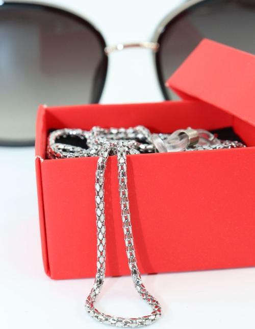 Çelik Gümüş Renk. Gözlük Zinciri. Özel Tasarım Steel. Gözlük ipi. Gözlük askısı. Unisex