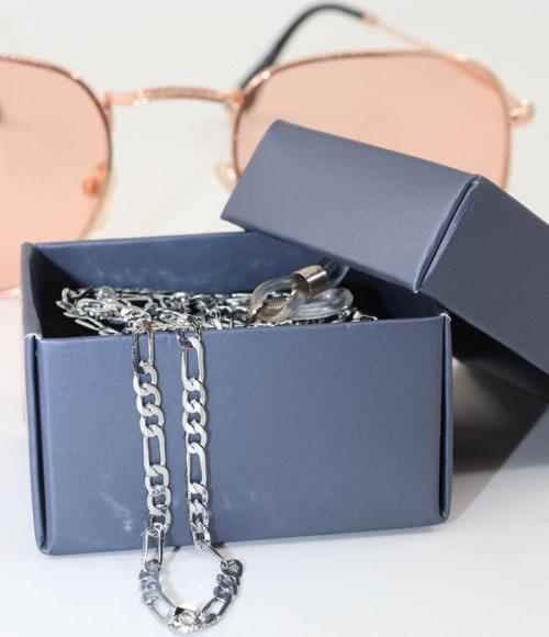 Çelik Gümüş Renk. Gözlük Zinciri. Özel Tasarım Steel. Gözlük Ipi. Gözlük Askısı. Unisex