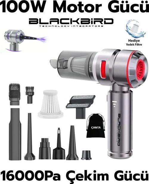 MK-5801 16000PA Kablosuz Araç Süpürgesi | 3 Kademeli Güç | Şarjlı El Süpürgesi