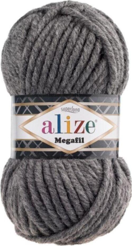 Süperlana Megafil El Örgü Ipi 5Li Paket - 182-Orta Gri Melanj