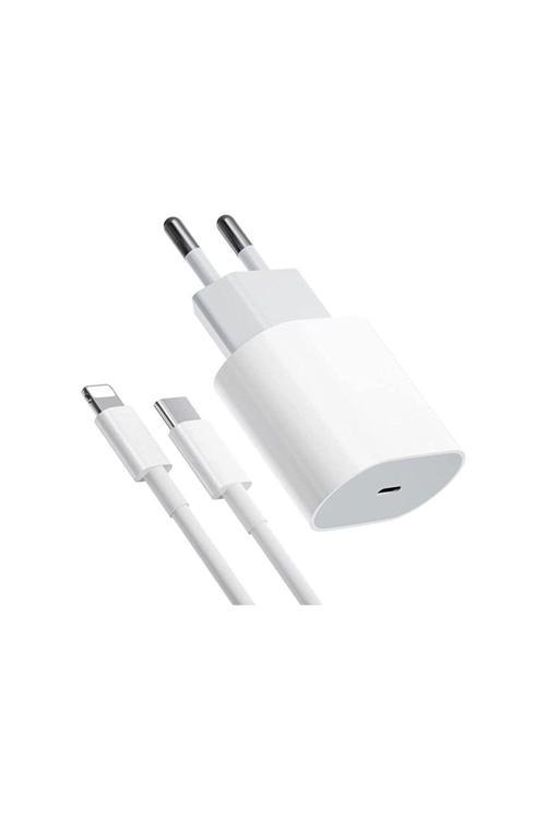 Apple İphone 13-13 Pro- 13 Pro Max Uyumlu 20W Şarj Adaptörü Lightning 1Metre Kablo