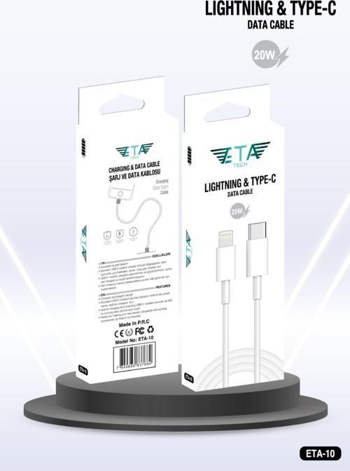 Apple İphone 8 -X- Xs -Xr-11-12-13-14-Pro-Max-Plus Uyumlu Type-C Lightning Hızlı Şarj Kablosu
