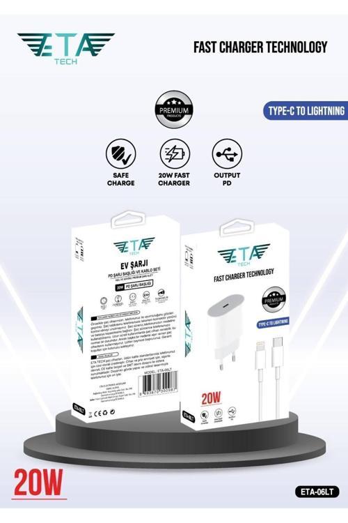 Ete Tech İphone Uyumlu Pd Yeni Nesil 20W Adaptör Ve Kablo Seti