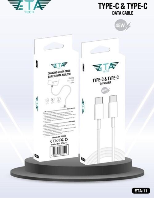 Samsung Galaxy S24 Uyumlu 45 Watt Hızlı Şarj Kablosu - Usb-C Kablo - Beyaz