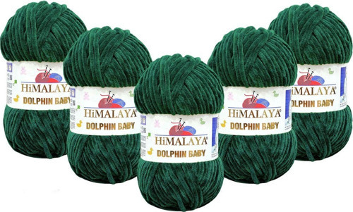 Dolphin Baby Kadife Ip 5'Li Paket - 80362 Zümrüt - 100 Gr. 120 Mt.