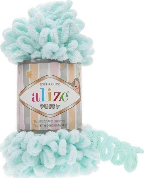 5 Adet Elle Örülen Tığ Yok Şiş Yok Alıze Puffy 15 Su Yesılı 5 Adet