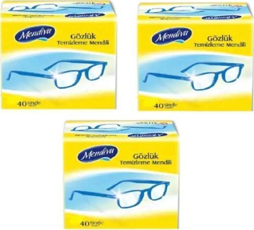 3 Paket Çok Amaçlı Gözlük Cam Ekran Kasktemizleme Mendili 40'Lı