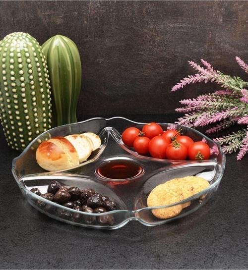 Basic 5 Bölmeli Kahvaltı Çerez Tabağı