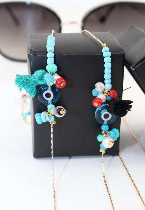 Gold Nazar Boncuklu Gözlük Ipi. Kadın Gözlük Zinciri. Gözlük Ipi. Gözlük Ipi Askısı. Gözlük Zinciri.