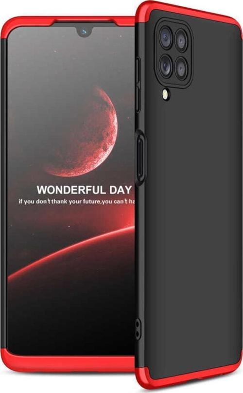 Galaxy A22 4g Ile Uyumlu Kılıf Soft Hard Koruma Ays Siyah-kırmızı