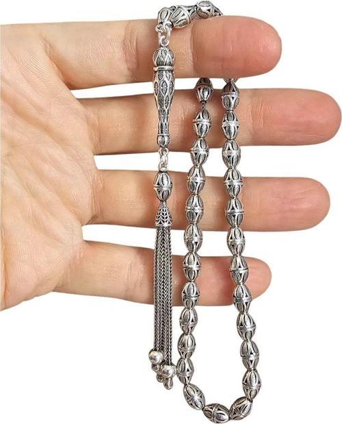 Altın İşçilikli Fizyon Gümüş Tesbih Lt1335