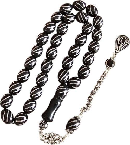 Özel Gömme Kutusunda İşlemeli Rus Taşı Tesbih Lt1343