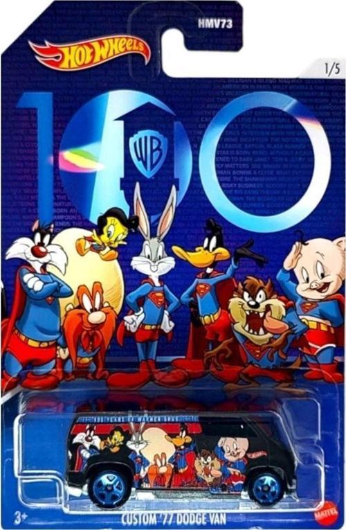 Custom '77 Dodge Van Hot Wheels 1:64 Ölçekli 100.YIL Warner Bros Looney Tunes HMV73