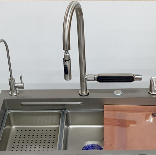 Akıllı Eviye ve Batarya Seti 75x45x22cm SS304 T.410