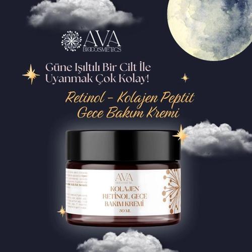 Ava Doğal Retinol - Kolajen Peptit Gece Bakım Kremi