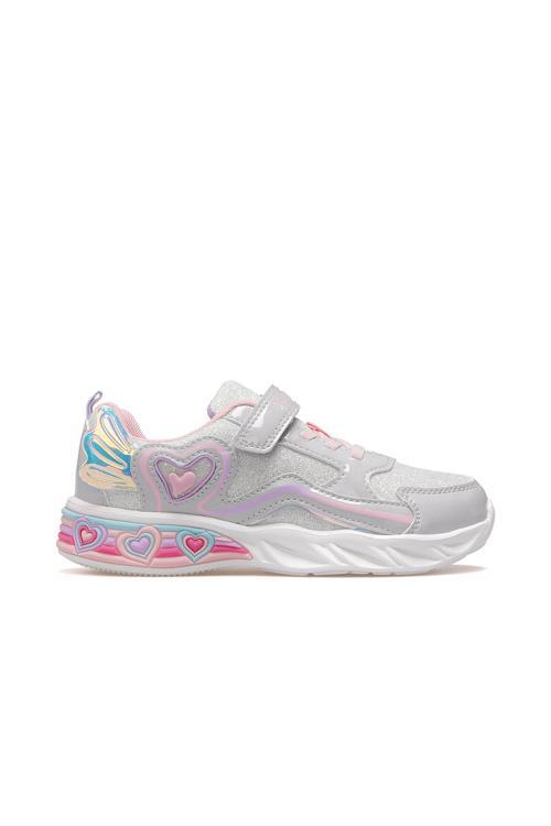 Berry Kız Çocuk Hafif Işıklı Sneaker Spor Ayakkabı 25k Buck3046 Gri
