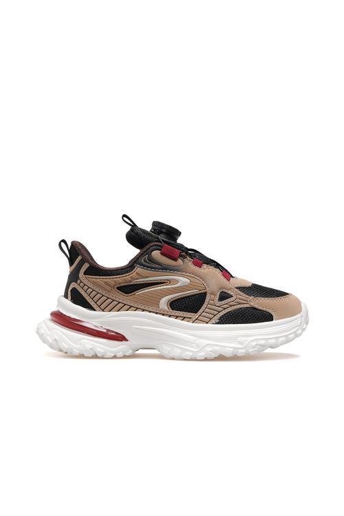 Billy Erkek Çocuk Hafif Sneaker Spor Ayakkabı 25k Buck3053 Siyah/bej