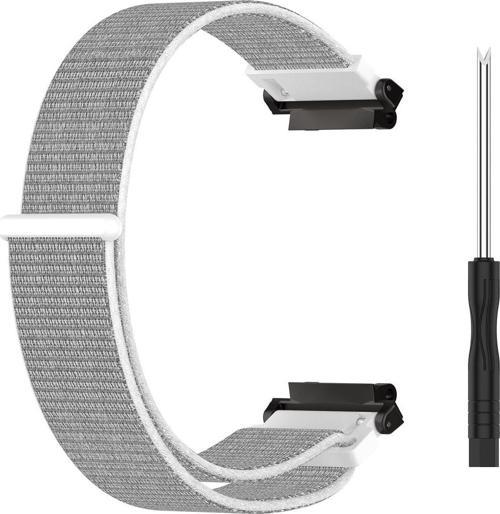 Amazfit T-rex 2 Ile Uyumlu Kordon Hasır Örgülü Kaliteli Inpamally Yedek Saat Kayış Beyaz