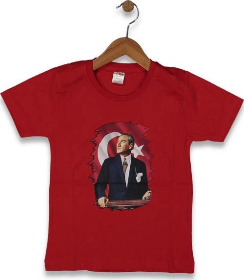 DİJİTAL ATATÜRK BASKILI TSHIRT KIRMIZI