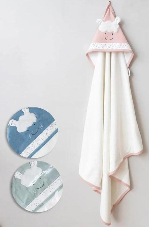 FUN NAKIŞLI 0-12 AY HAVLU SİLGİ İndigo