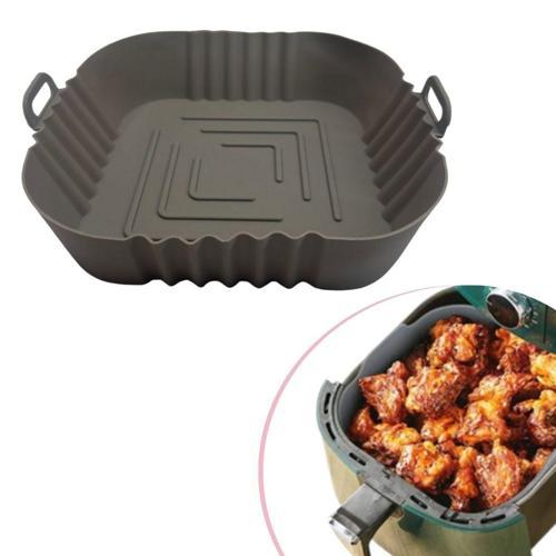 Renkli Isıya Dayanıklı Yıkanılabilir Silikon Fırın Ve Airfryer Kare Model Pişirme Matı 20 Cm (2818)