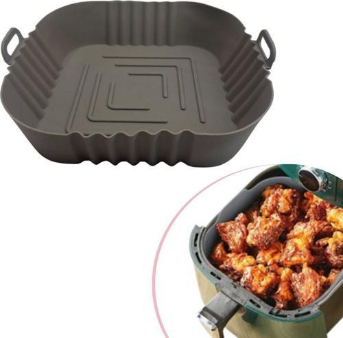 Renkli Isıya Dayanıklı Yıkanılabilir Silikon Fırın Ve Airfryer Kare Model Pişirme Matı 20 Cm (2818)