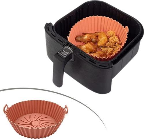 Renkli Isıya Dayanıklı Yıkanılabilir Silikon Fırın Ve Airfryer Yuvarlak Model Pişirme Matı 20 Cm (2818)